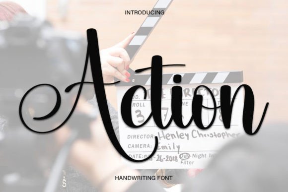Action: A Friendly Handwritten Font for Digital Design