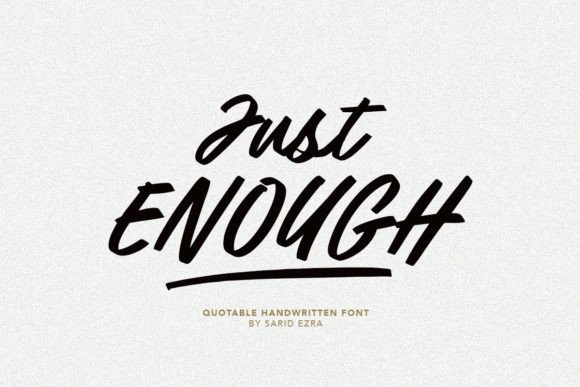 Just Enough: A Handwritten Font That Fits Your Craft