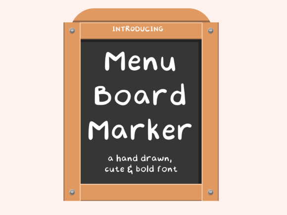 Menu Board Marker: A Friendly Handwritten Font for Real Branding