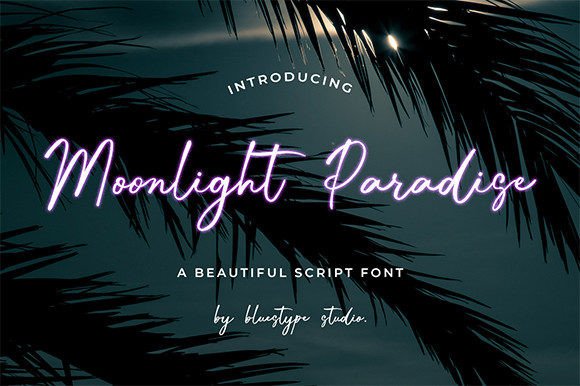 Moonlight Paradise: A Romantic Script Font for Small Business Branding