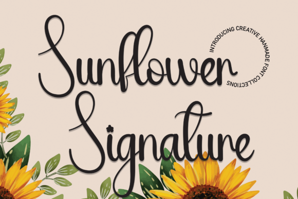 Sunflower Signature: A Friendly Handwritten Font for Campaign Warmth